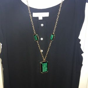 Tory Burch Emerald Stone Necklace